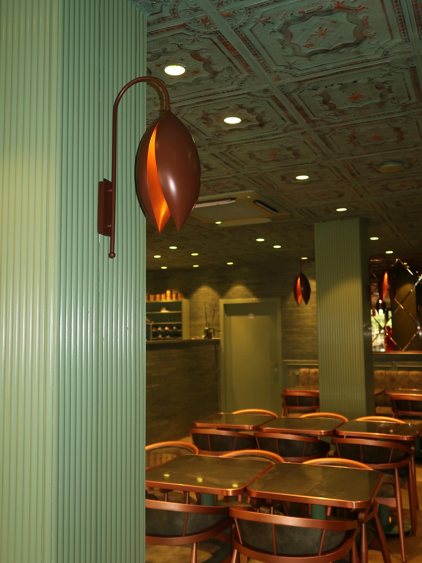 Intérieur Hanimeli, décor vert sauge